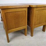 Vintage oak bedside tables