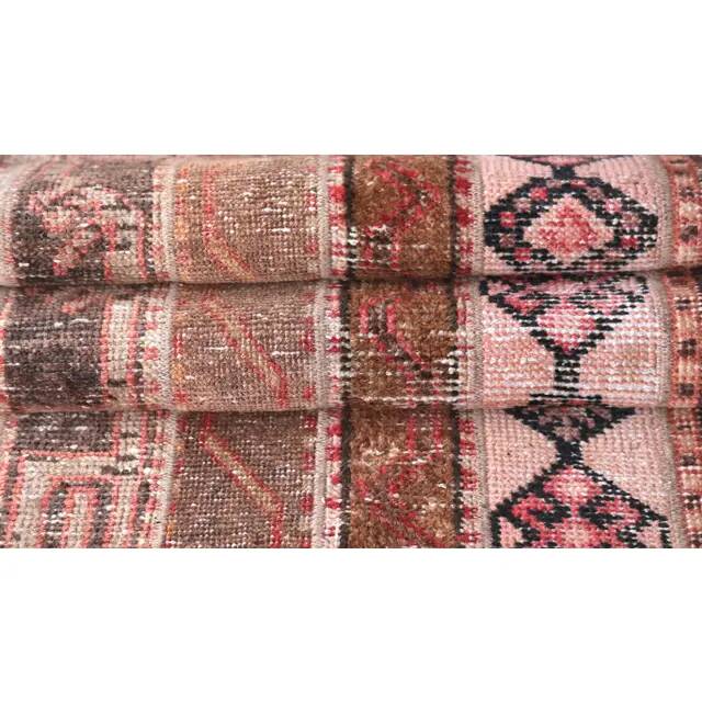 1970's Vintage Turkish Hand-Knotted Hallway Kitchen Runner Rug 84x296