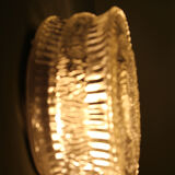 Vintage glass ceiling or wall lamp, Italy, 1960s