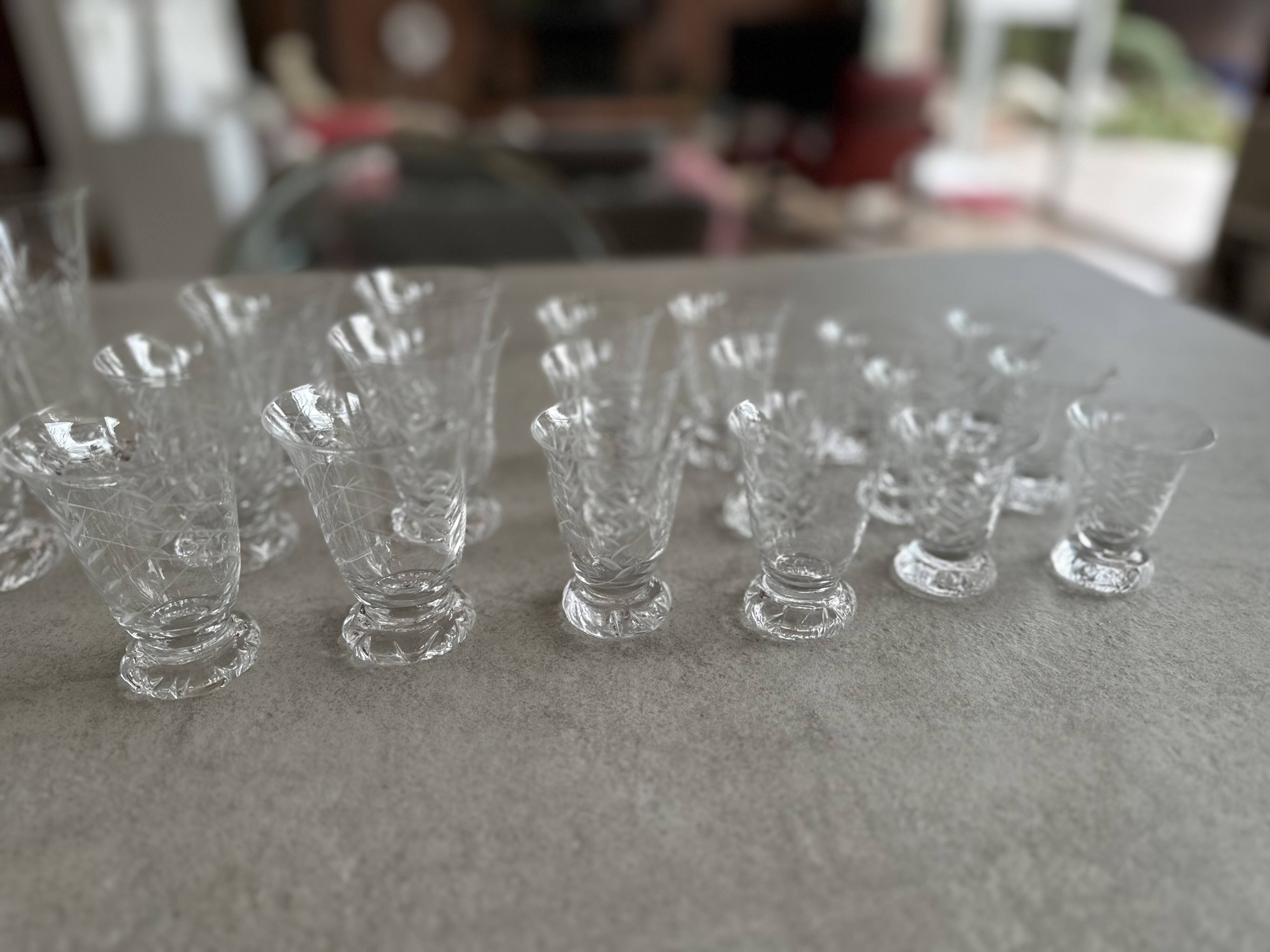 DAUM crystal glass set, KIM EPIS collection - 1950s
