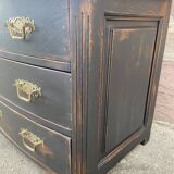 Alsatian curved chest of drawers XVIIIth patinated