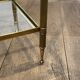 Pair of Side Tables with Two Brass and Glass Tops. Made in France.