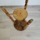 Tabouret tripode sellette en bois Vintage