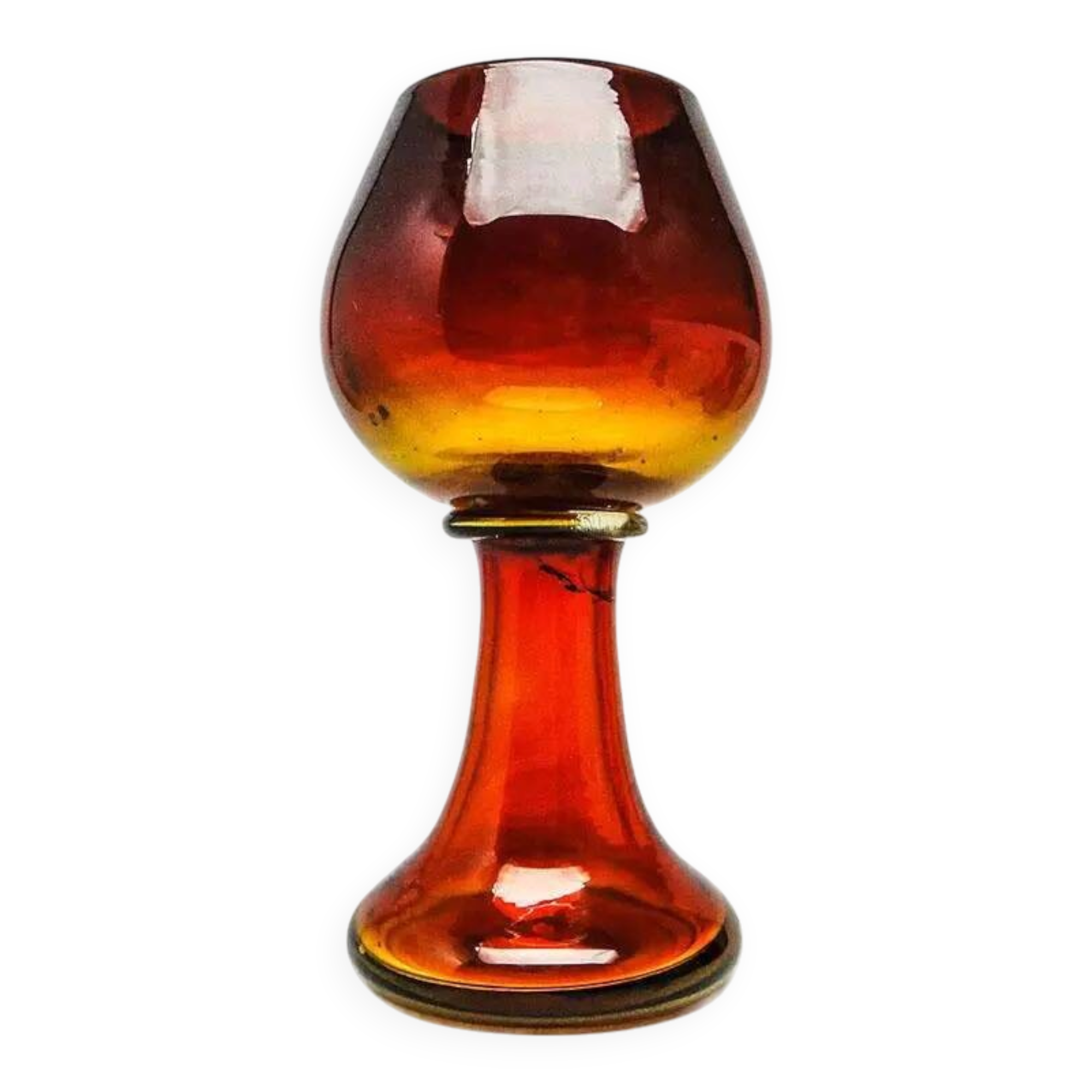Mid-century modern vase, multicolour glass, designed by J. Słuczan-Orkusz, Poland, 1970s