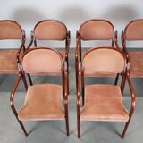 Set of six Thonet armchairs in bent wood, Vienna, Austria, 1991