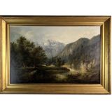 Mountain landscape, Tyrol Eduard Boehm 19th century oil on canvas