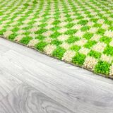 Tapis berbère vert en laine fait main 300 X 200 CM