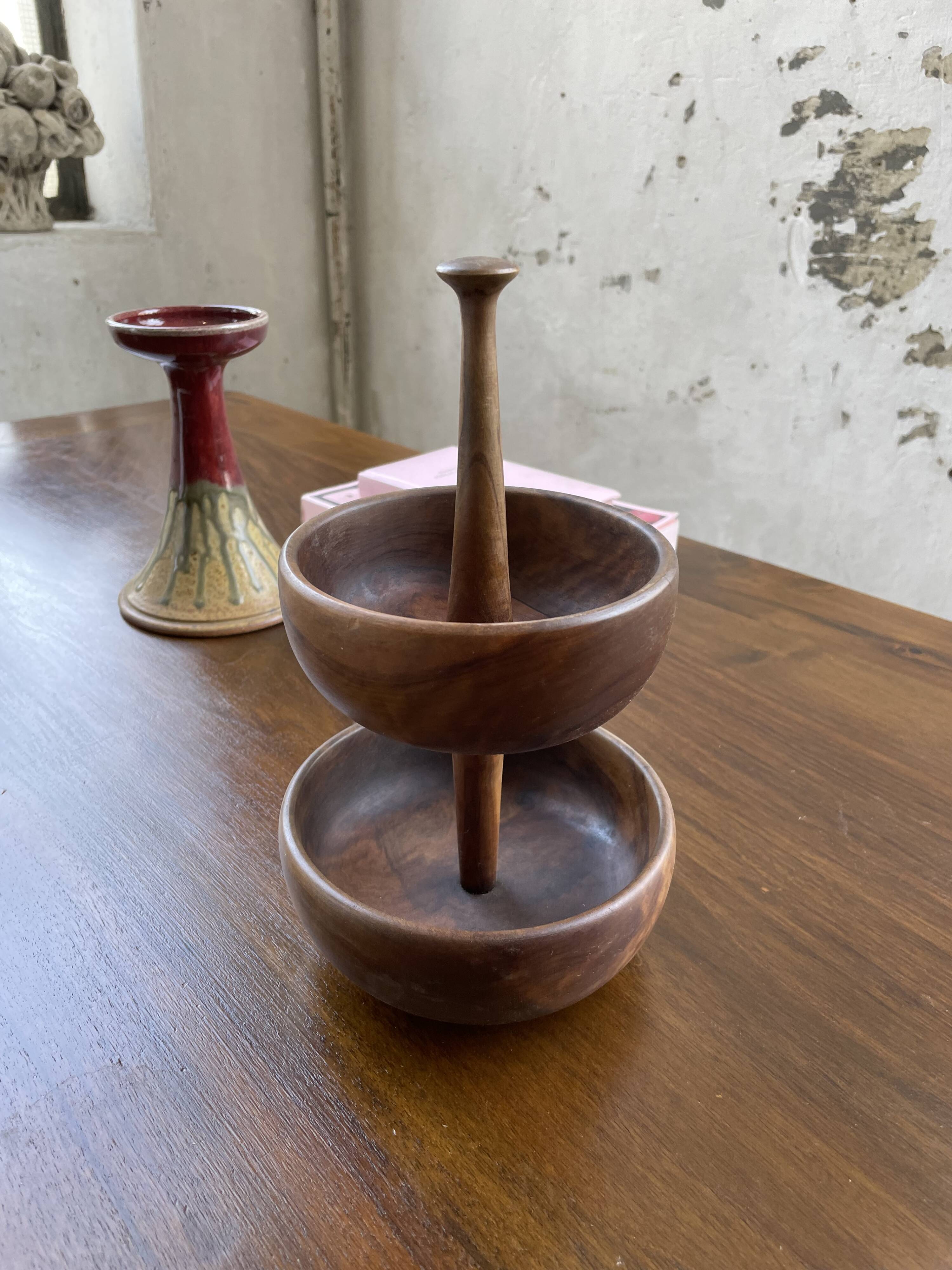 Wooden cocktail dish