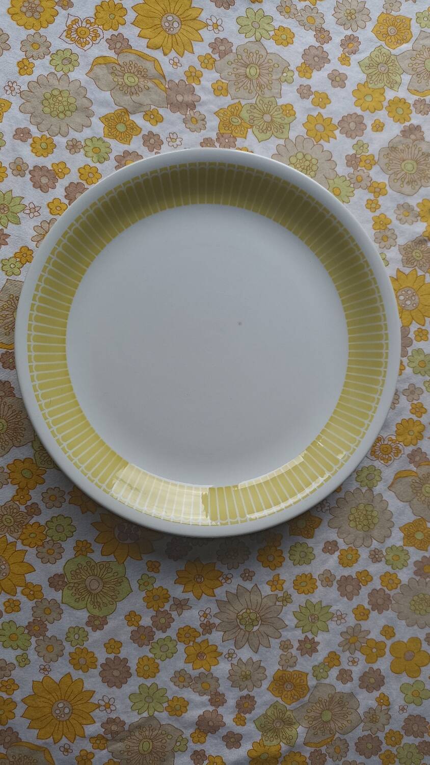 Yellow and white Fenal Badonviller dishes from the 1920s