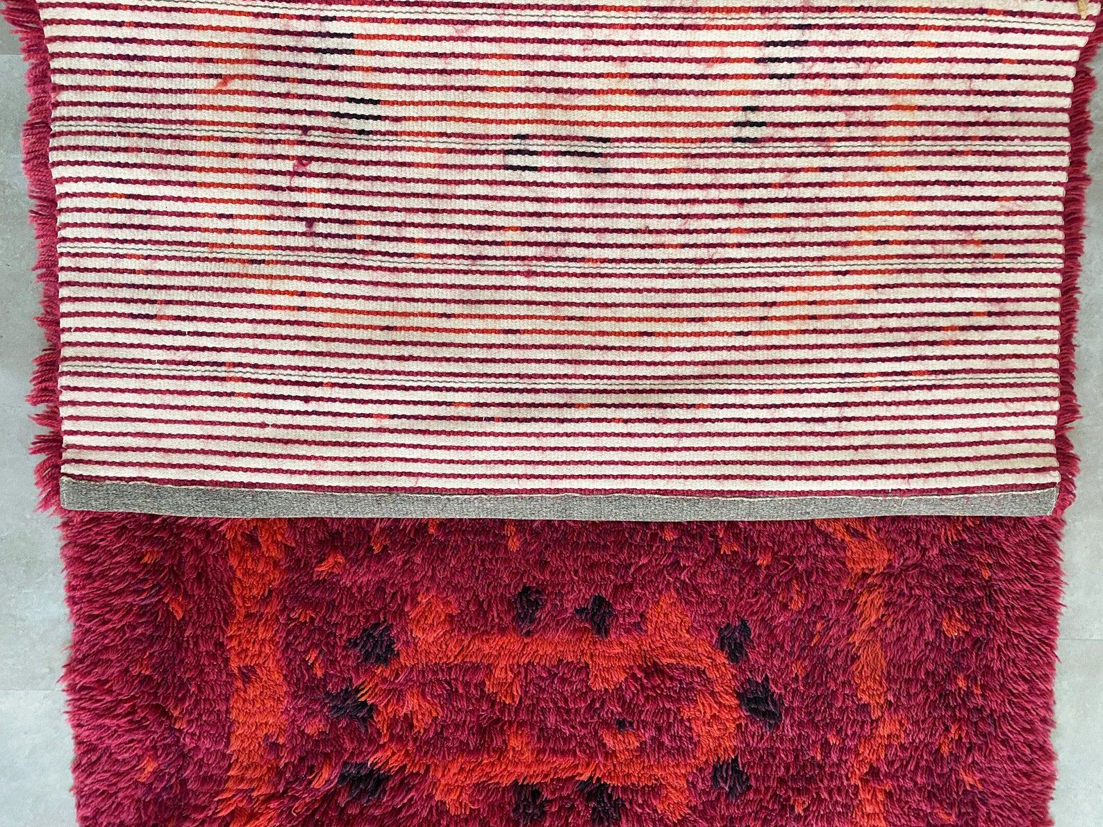 Mid century rya rug / carpet scandinavian design, vintage