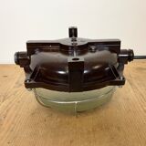 Brown Industrial Bakelite Wall or Ceiling Light, 1970s