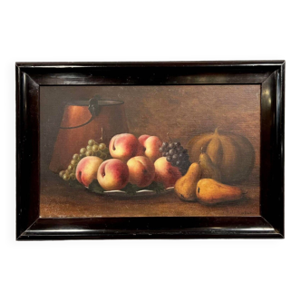 Jeanne LECHLEITNER: Still life with fruits around 1900 signed lower right