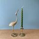Antique brass candlestick holder