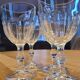 4 thick glass stemmed glasses