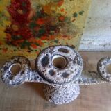Ceramic scum three-branched lava candlestick