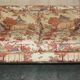 Antique Howard & Sons canapé, Aesthetic Movement, claw and ball feet, chinoiserie fabric.