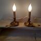 Pair of bronze bedside lamps