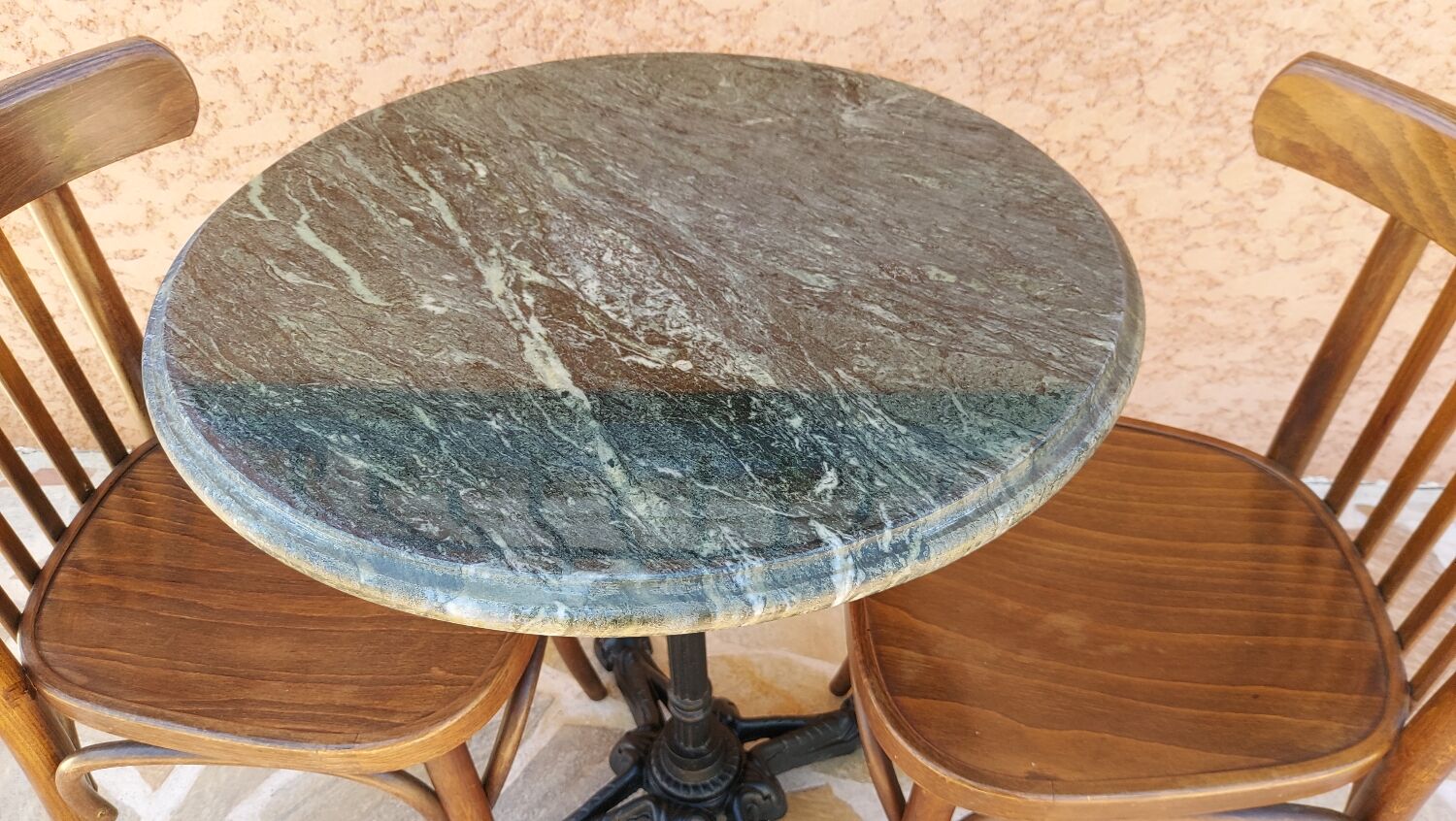 Vintage marble gueridon table 1980s
