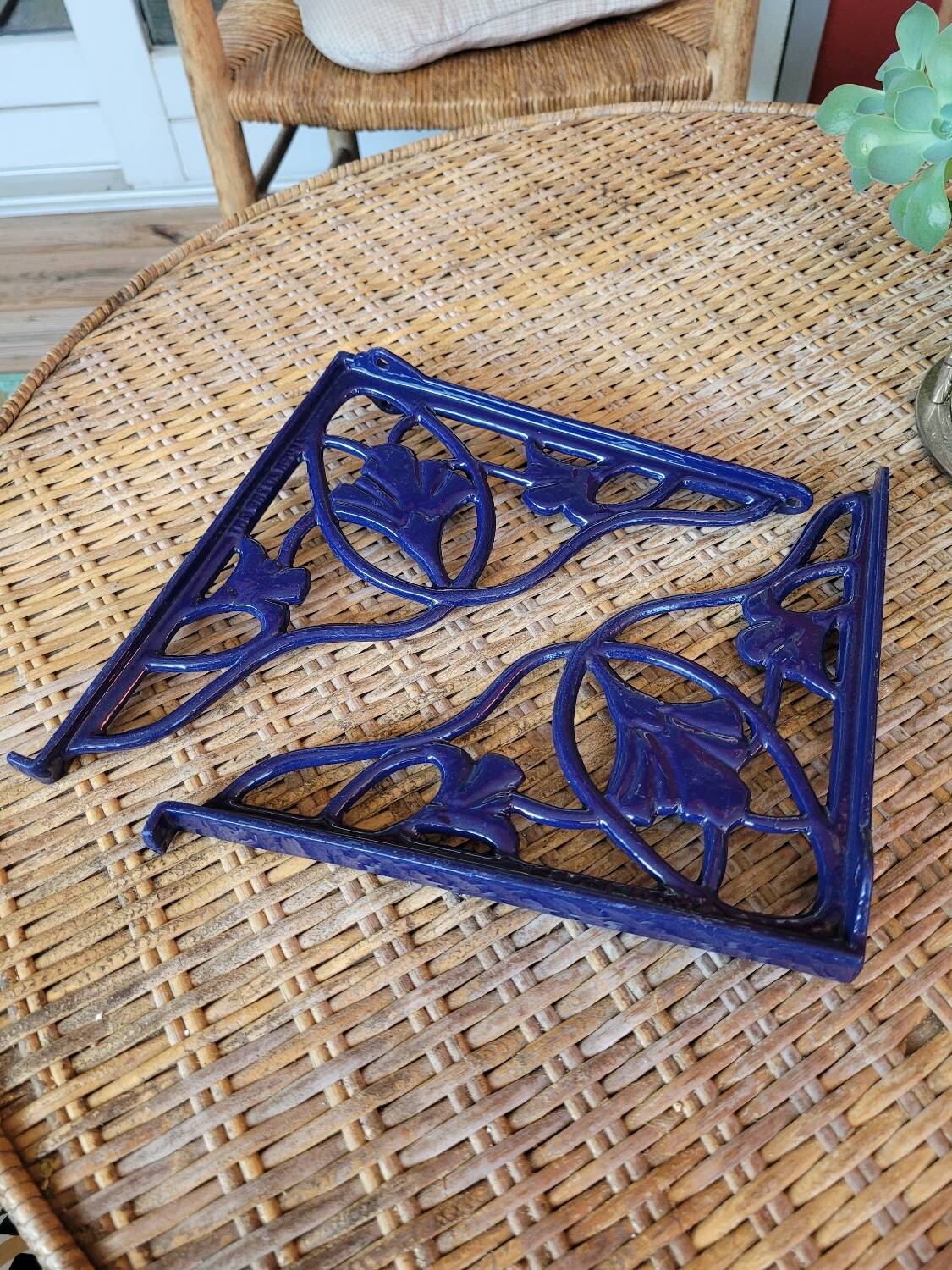 Pair of shelf brackets