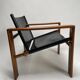 Fauteuils en bois et cuir attribués à Tarcisio Colzani, Italie  années 1960