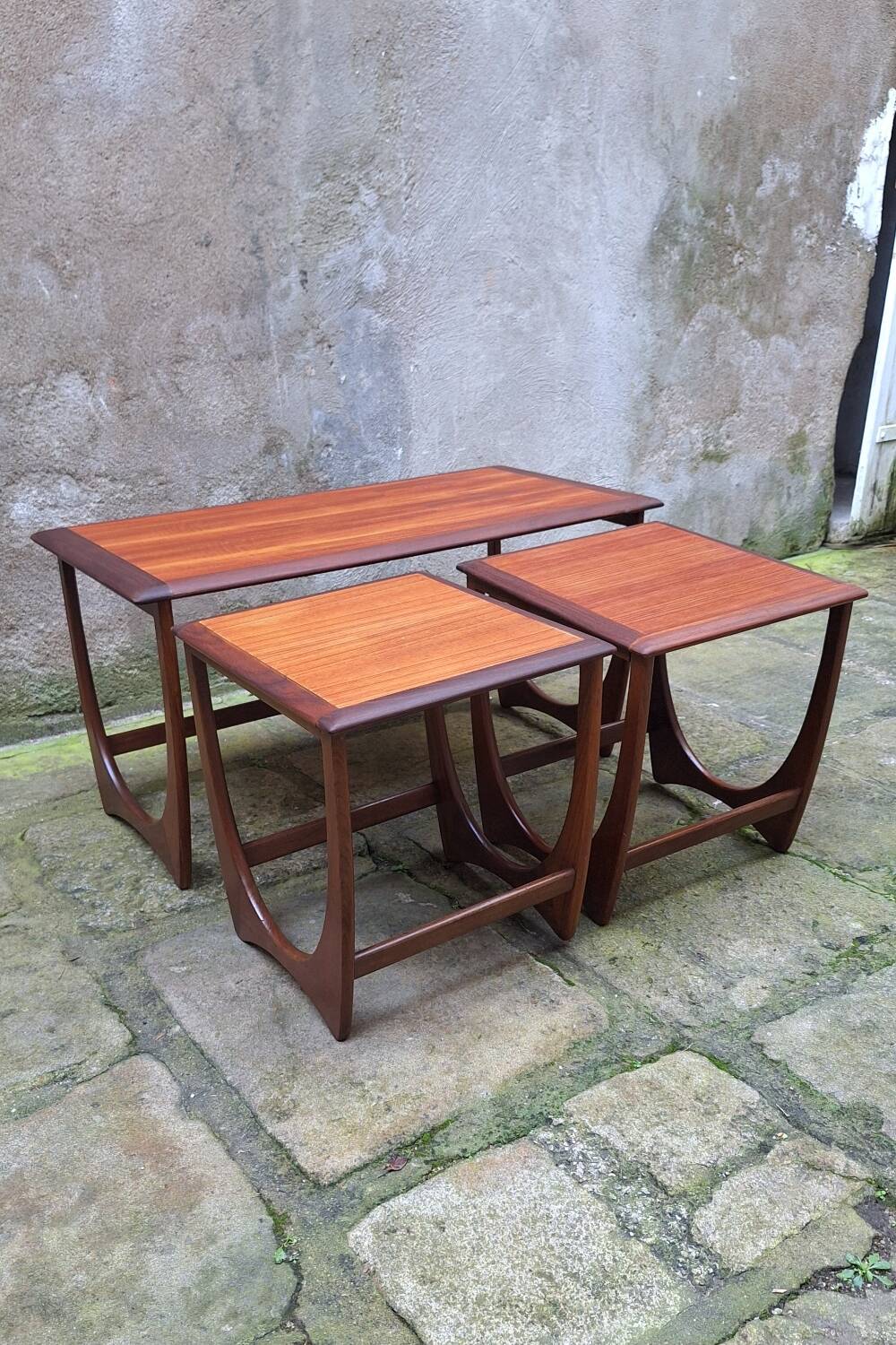 GPlan nesting tables in teak from the 1960s.
