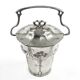 Art Nouveau tea caddy, silver-plated pewter, Orivit, Germany, early 20th century