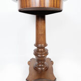 Side table of dark wood with storage