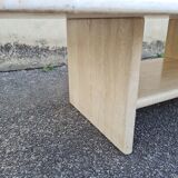 Travertine coffee table
