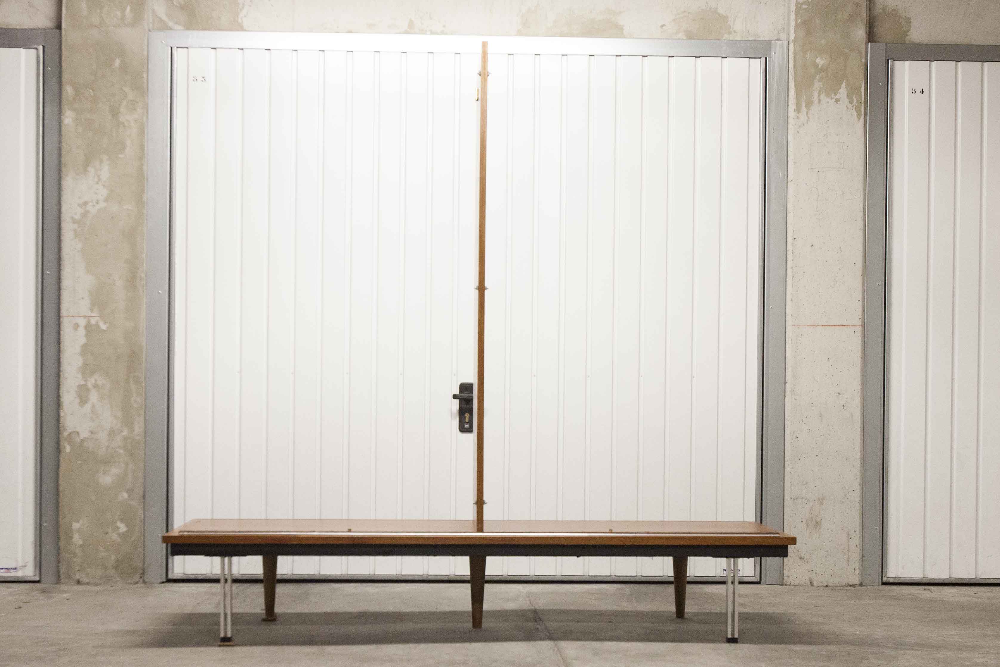 Wardrobe 1970 teak 4 doors half wardrobe half shelf 182 cm