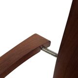 Ensemble vintage de quatre chaises design en hêtre massif chrome