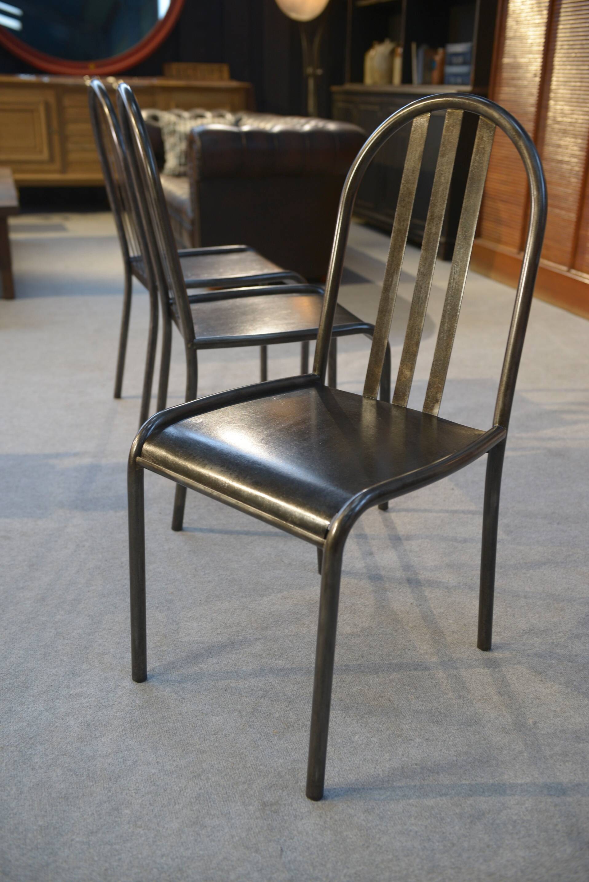 Lot de 3 chaises modèle "Villa Cavrois" Moderniste par MALLET STEVENS