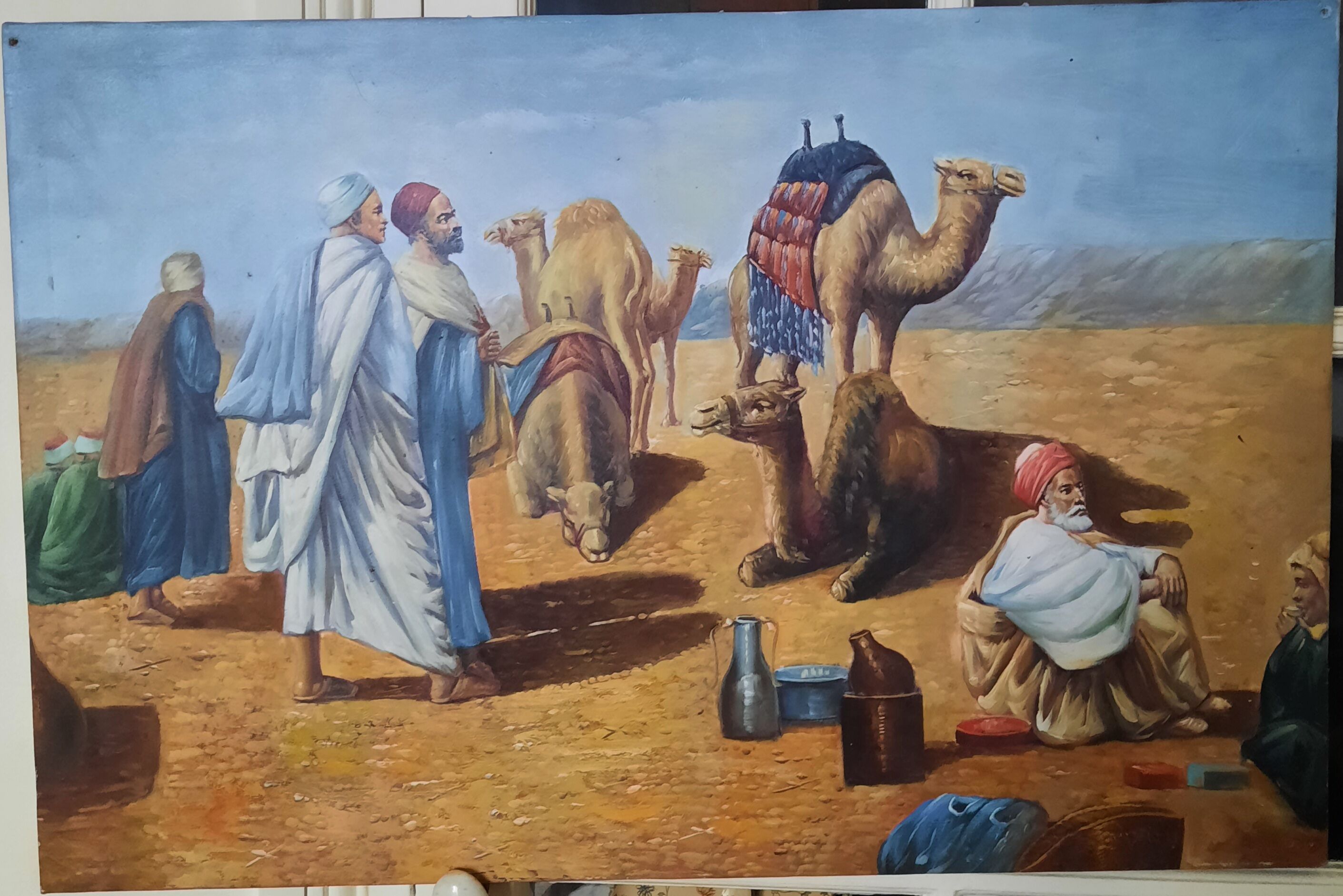 Oil on orientalist canvas