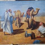 Oil on orientalist canvas