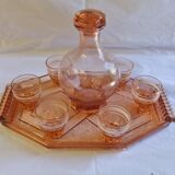 Art Deco liquor service in glass