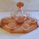 Art Deco liquor service in glass