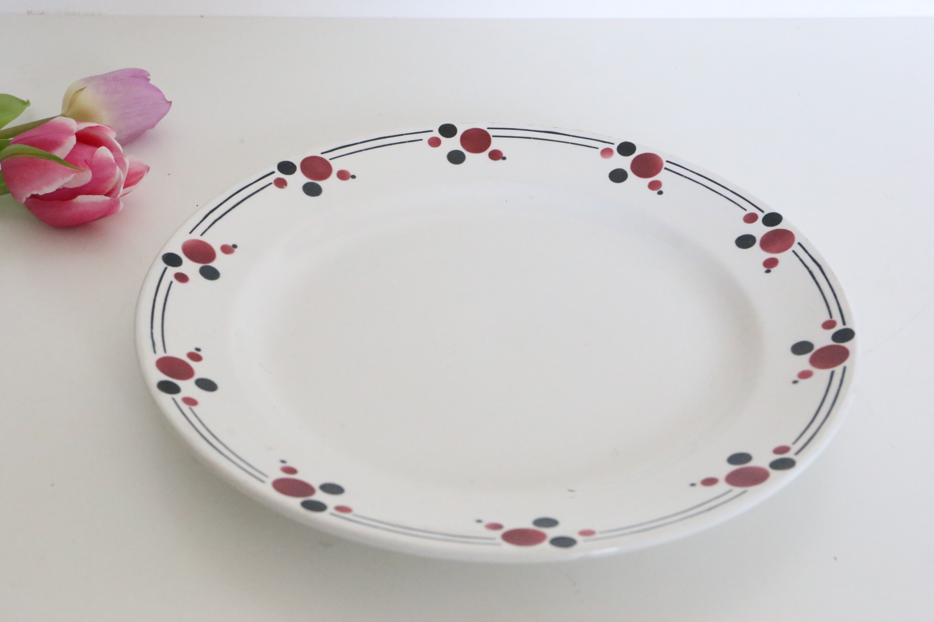 Plat en céramique, Boch La Louvière, vintage