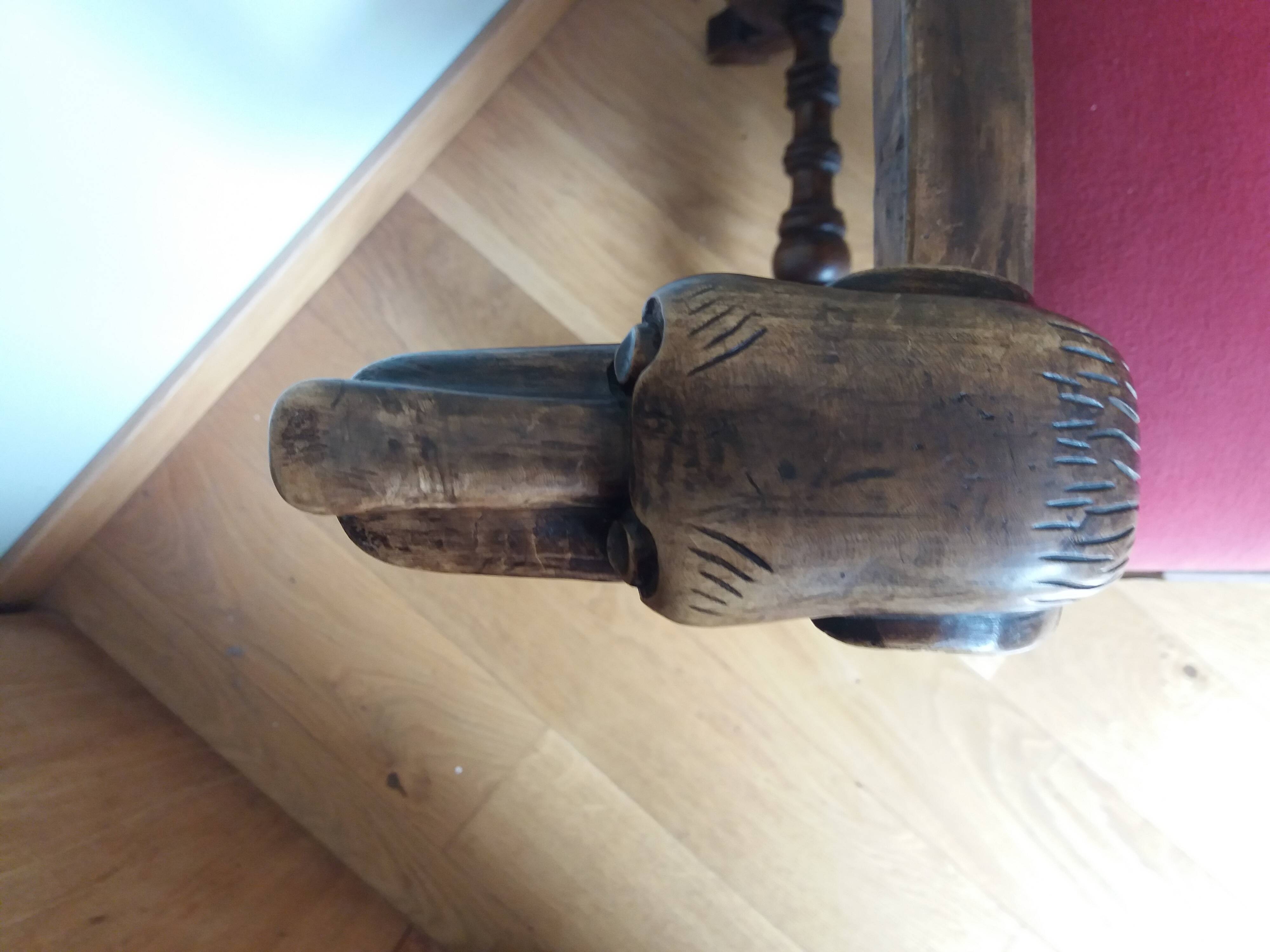 Dagobert curule armchair with chimera heads 19th century