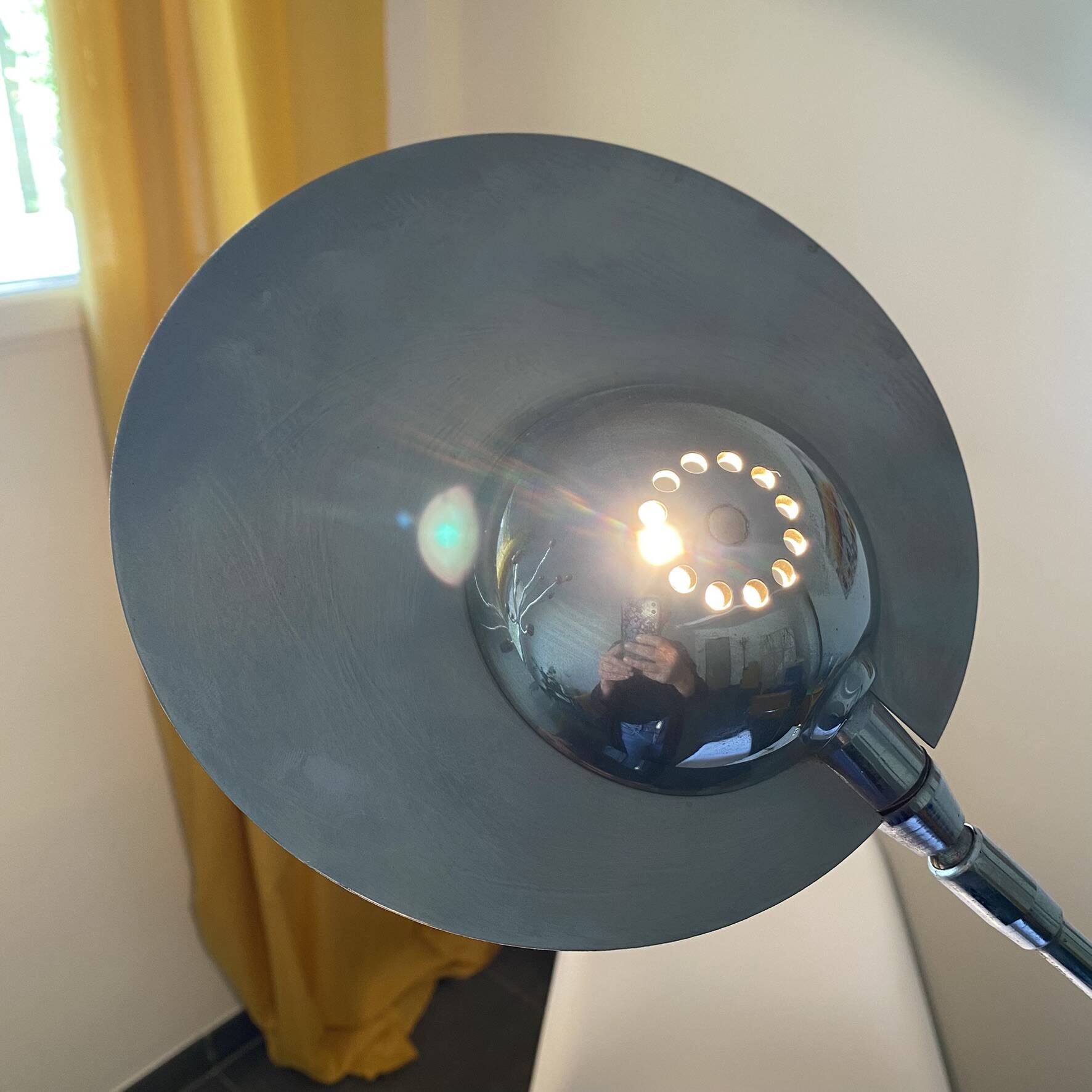 Aluminor chrome balance desk lamp in Space Age style