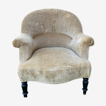 Velvet toad armchair