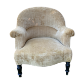 Velvet toad armchair