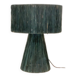 Night blue raffia table lamp