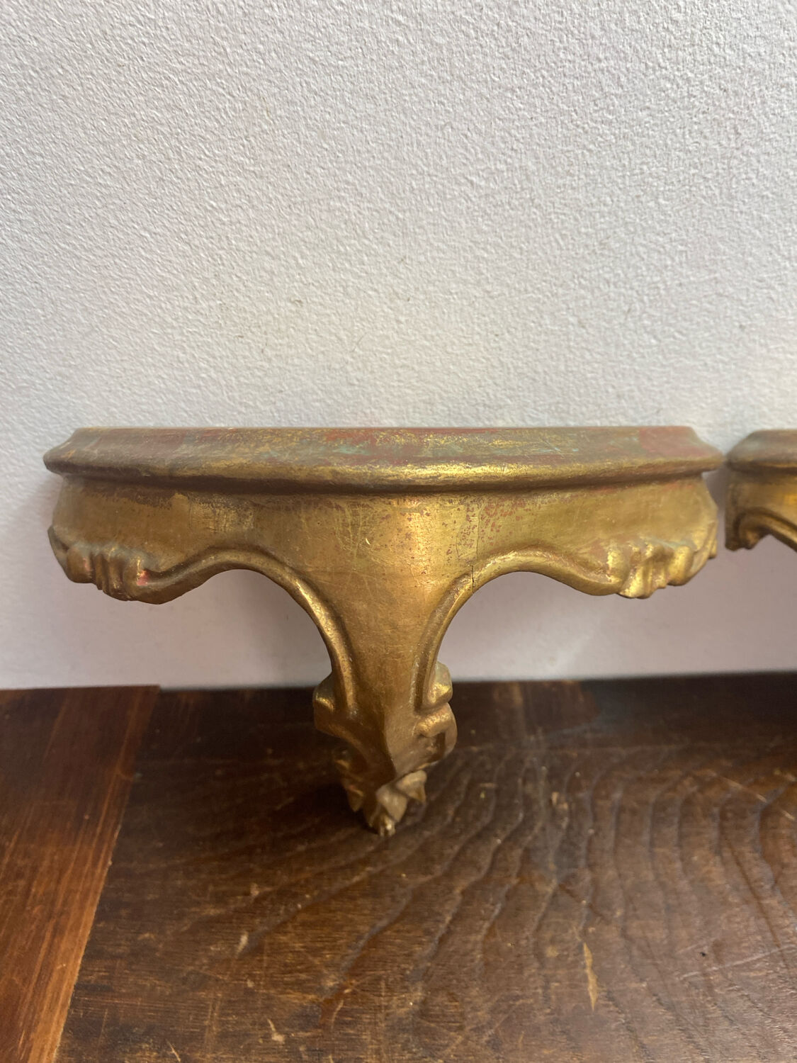 Pair of wall consoles