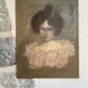 Huile sur toile « portrait femme Belle Époque »