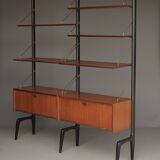 Mid-Century Freestanding Wall System by Louis van Teeffelen for WéBé, 1950s