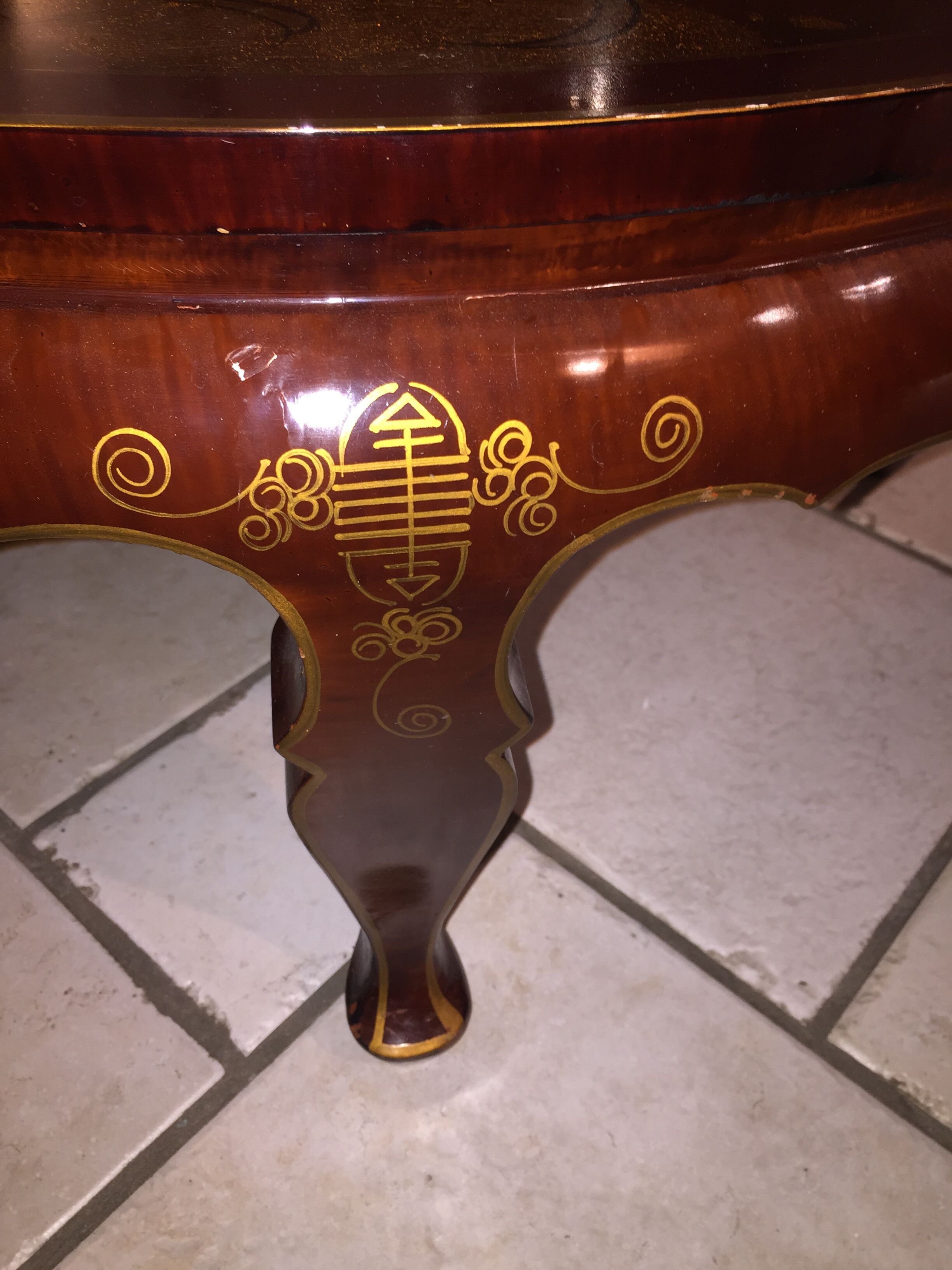 Chinese round coffee table