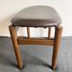 Stool in wood & leather 50/60