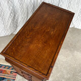 Ancien caisson de bureau en chêne, double face