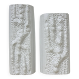 Martin Freyer for Rosenthal Bisque Reliëf Azu Vase Op Art 1970s