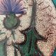 Ceramic plate with thistles - Etienne Daniel, Vallauris, 1960s-70s