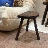 Vintage tripod stool - ball wood